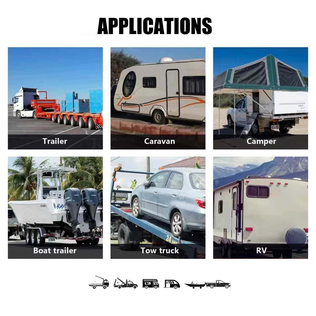 GARAGESDIY-Waterproof Rechargeable Magnetic Wireless Trailer TailLight-Kit