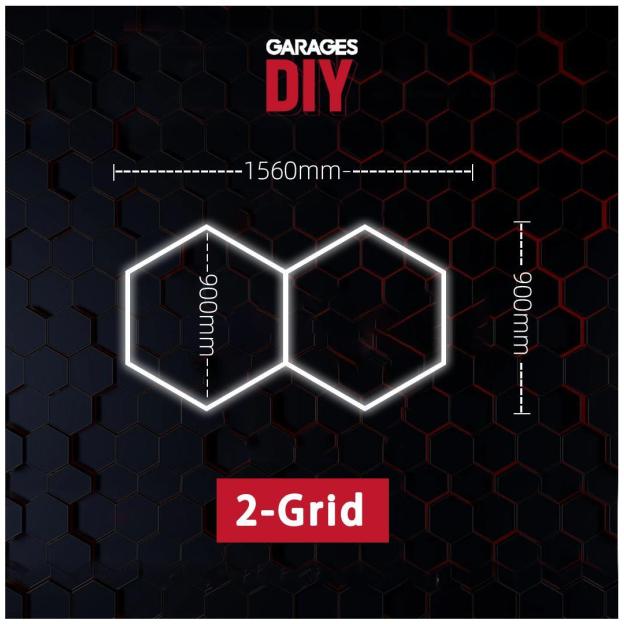 2 Grid Hexagon Lighting【1560*900mm/5.1*2.9ft】
