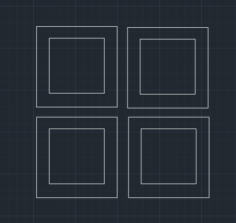 Customize Case：4sets of 2 border design- per size :our border size 2400x2400mm,inside size:1640*1640mm
