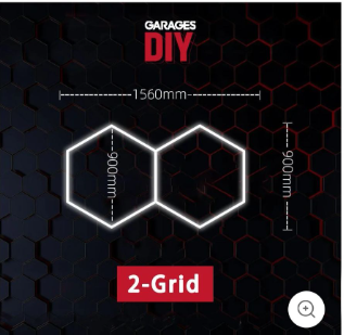 4*2Grid dimmable,18Grid with green border （inside hex dimmable）.1 x 4 COB light LED