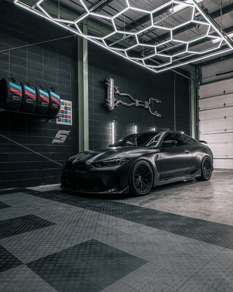 14Grid With Border Hexagon Lighting【4800*2400mm/15.8*7.9ft】