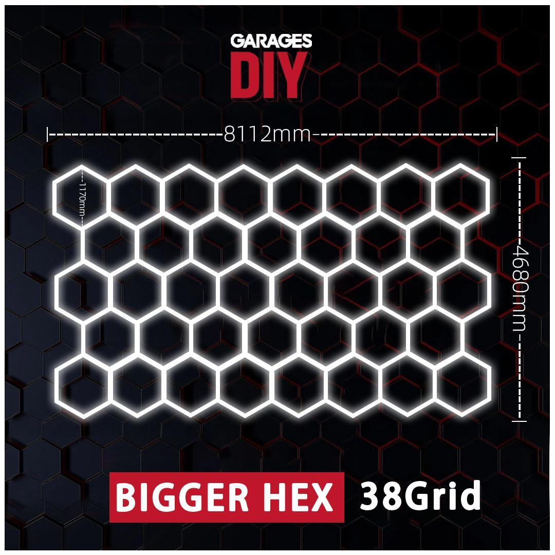 【Bigger Hex】38Grid Hexagon Lighting【8112*4680mm/26.62*15.4ft】