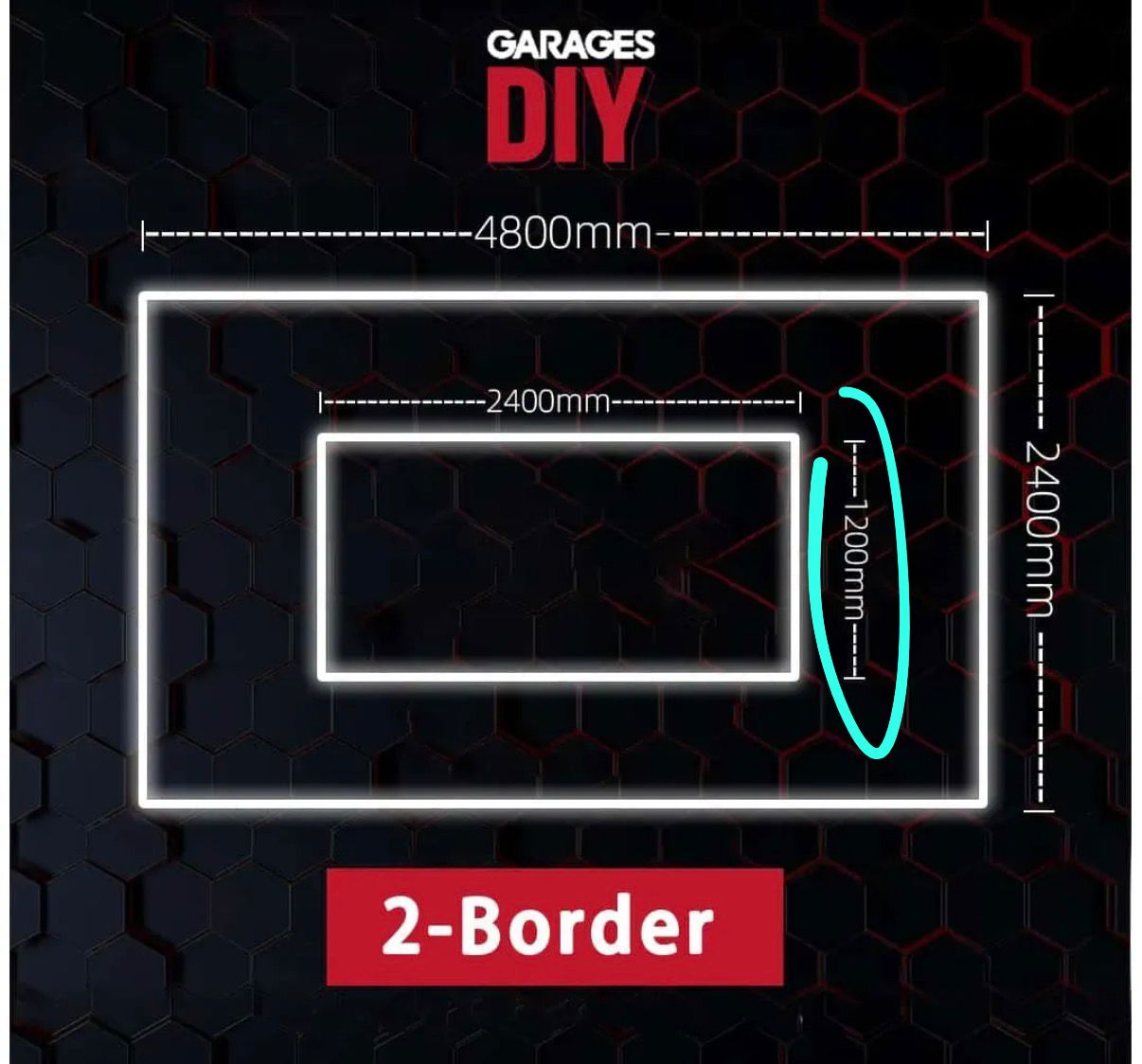 Customize Case，6sets hex lights(2 rectangle design,4.8*2.4m 2.4*1.2m) standard 3pin black aluminum ，1 set hex lights(2 rectangle design,7*2.7m 3.6*1.2m) standard 3pin black aluminum  ,7sets arrow design Lights(10cm light surface,side length 1m)