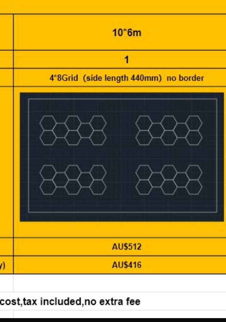 Customize Case 4*8grid（side length 440mm）no border
