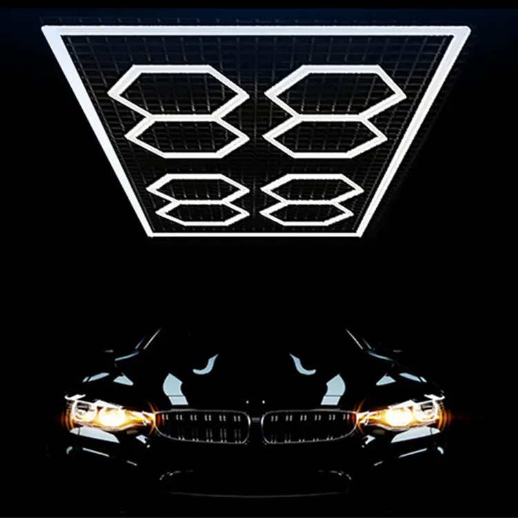 8Grid With Border System Hexagon Lighting【4800*2400mm/15.8*7.9ft】