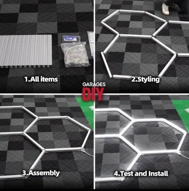 5Grid Hexagon Lighting【2375*1645mm/7.8*5.4ft】BEST SELLER