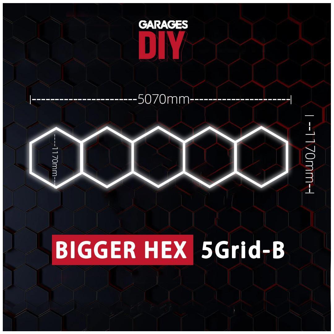 【Bigger Hex】5Grid-B Hexagon Lighting【5070*1170mm/16.6*3.83ft】