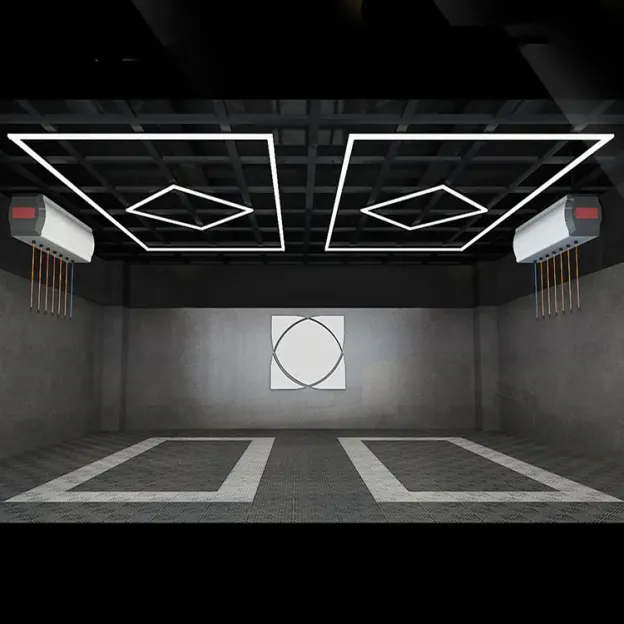 1Grid With Border System Hexagon Lighting【4800*2400mm/15.8*7.9ft】