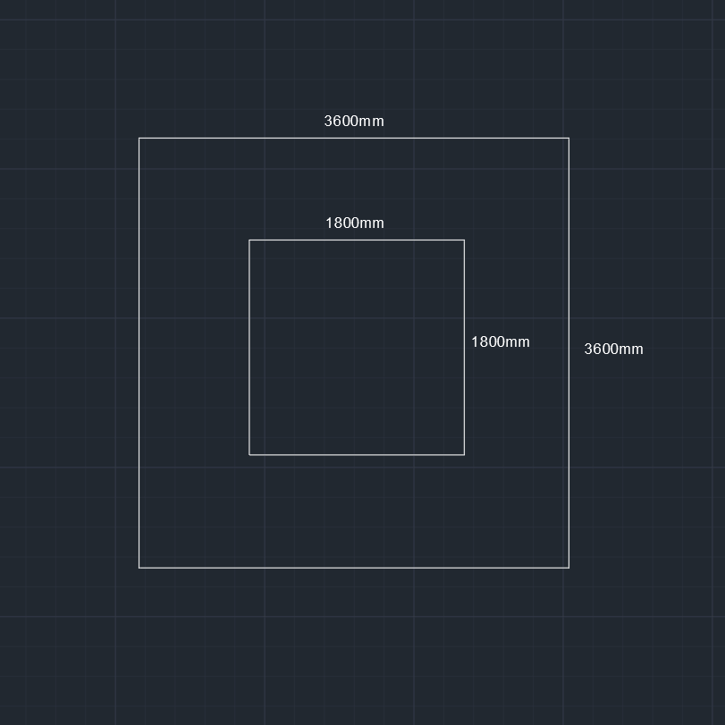 2 Square Border LED Lighting【3600*3600mm/12*12ft】