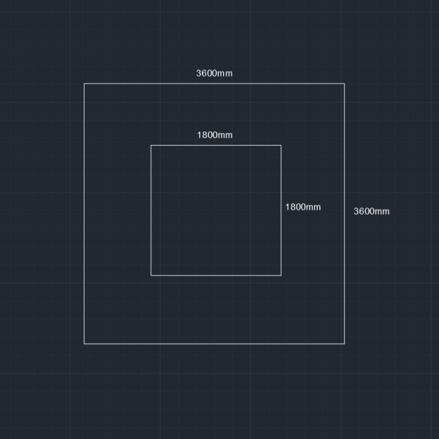 2 Square Border LED Lighting【3600*3600mm/12*12ft】