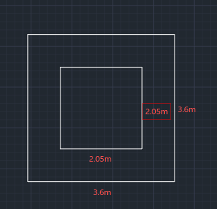 Customize case-2 square design-3.6m*3.6m，inner 2.05*2.05m,26pcs suspension kit-3m length