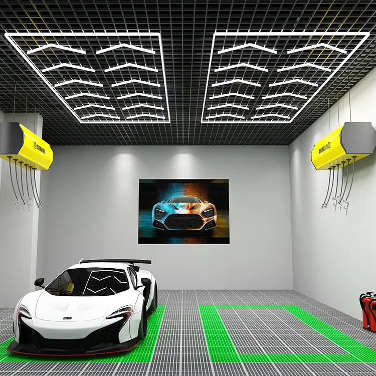 12-Arrow With Border System Hexagon Lighting【4800*2400mm/15.8*7.9ft】