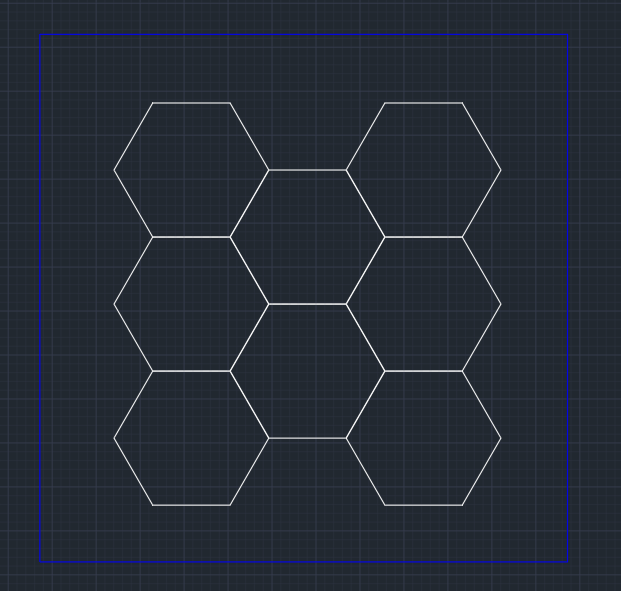 Customize Case：8Hex with blue border 10*10ft