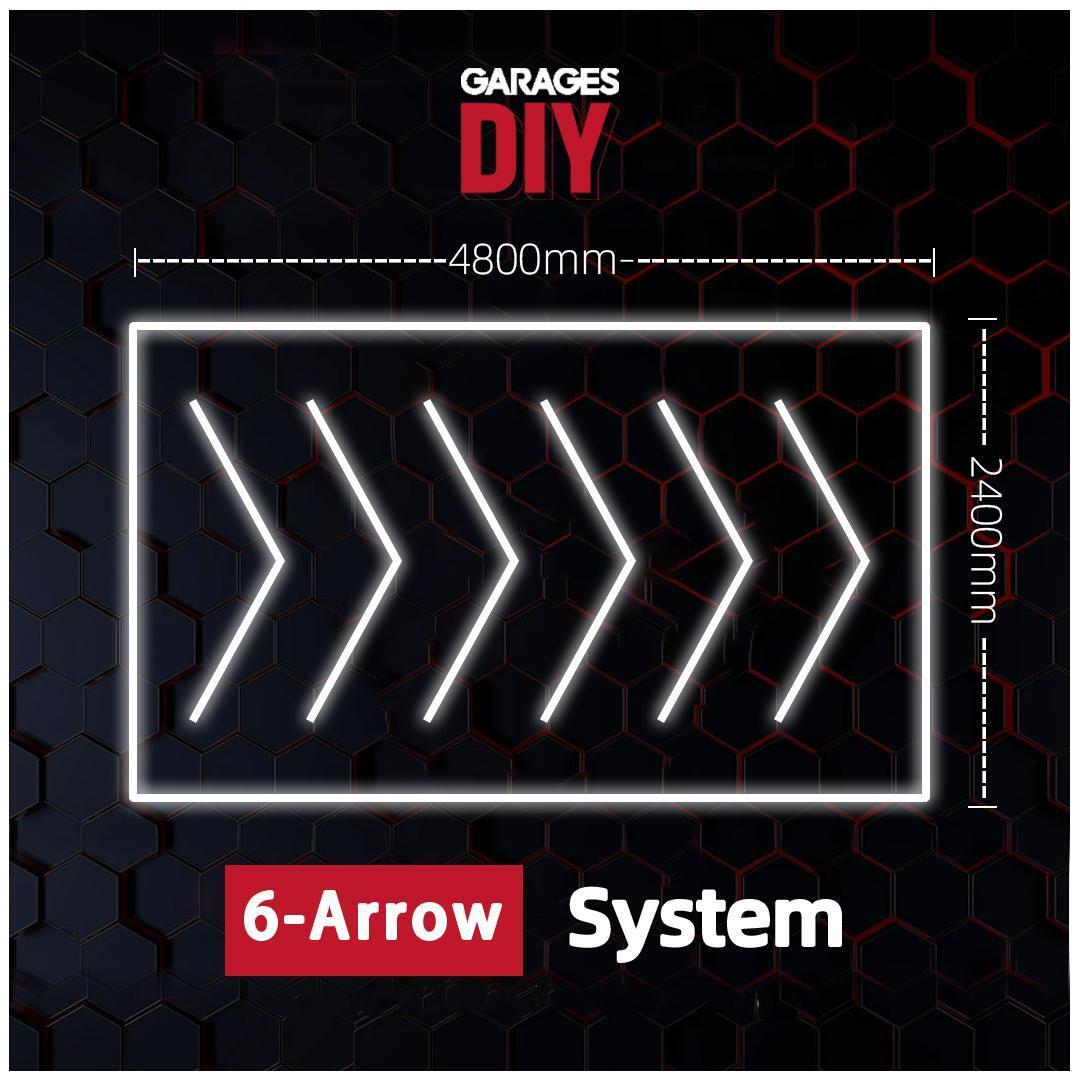 6-Arrow With Border System Hexagon Lighting【4800*2400mm/15.8*7.9ft】