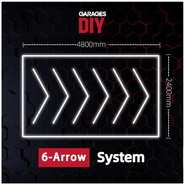 6-Arrow With Border System Hexagon Lighting【4800*2400mm/15.8*7.9ft】
