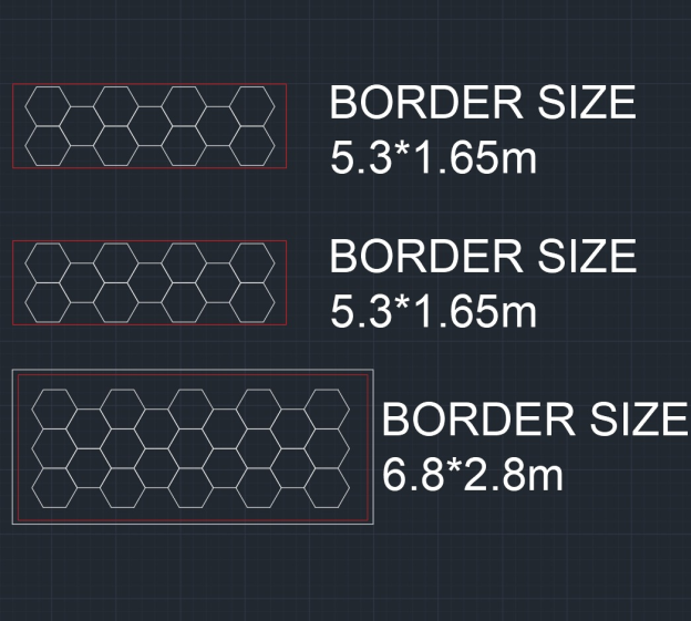 Customize Case(No,1-5.3*1.65/No,2-5.3*1.65m/No,3-6.8*2.8m/ gym lighting