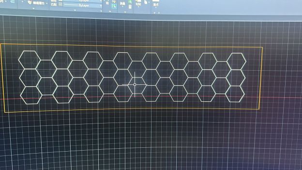 【Customize Case】 38 Grid dimmable led hex lighting （10.2m*2.3m）+remote plug with 2remote
