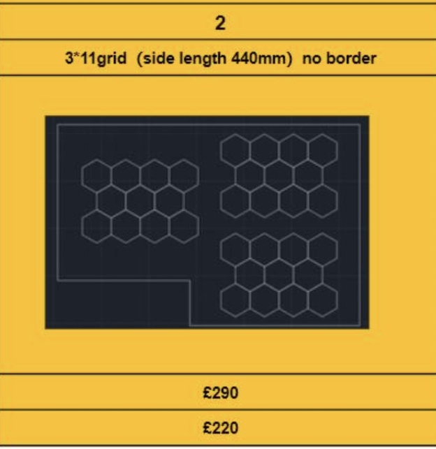 【Customize Case】 3sets of 11grids hex light