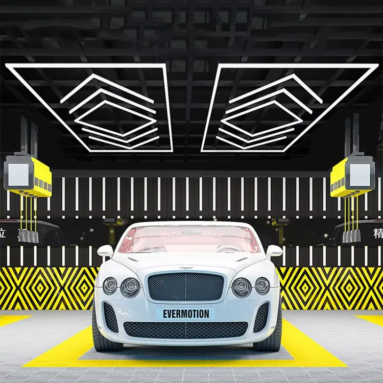 Multiple With Border System Hexagon Lighting【4800*2400mm/15.8*7.9ft】