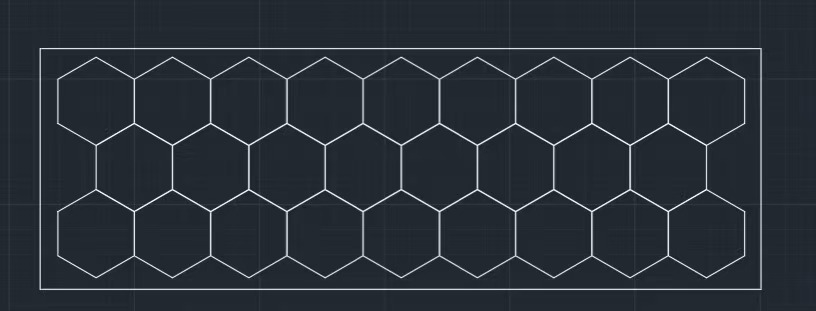 Customize case-2pin standard,26grid hexagon lights