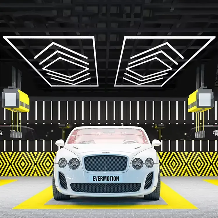 Multiple With Border System Hexagon Lighting【4800*2400mm/15.8*7.9ft】