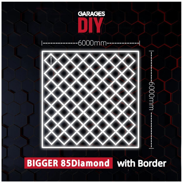 【Bigger Hex】85Diamond With Border Led Lighting【6000*6000mm/19.7*19.7ft】