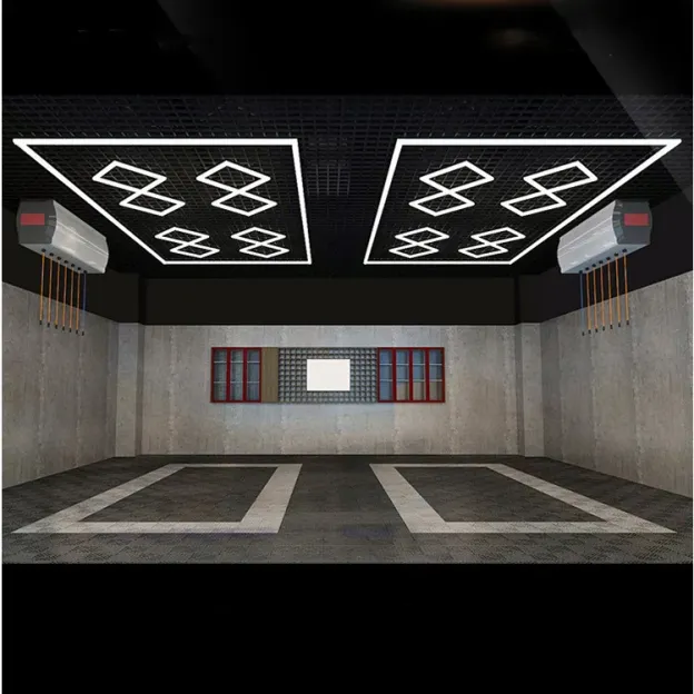 8 Diamond With Border System Hexagon Lighting【4800*2400mm/15.8*7.9ft】