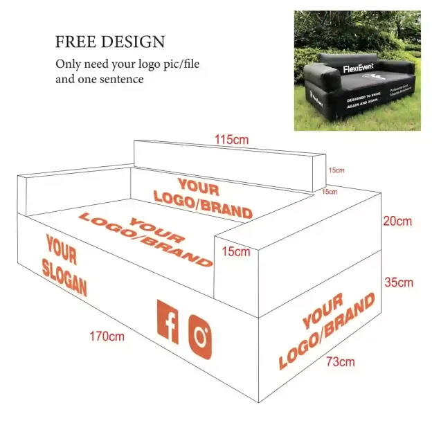 Custom Inflatable Lounge Sofa for Garage & Man Cave