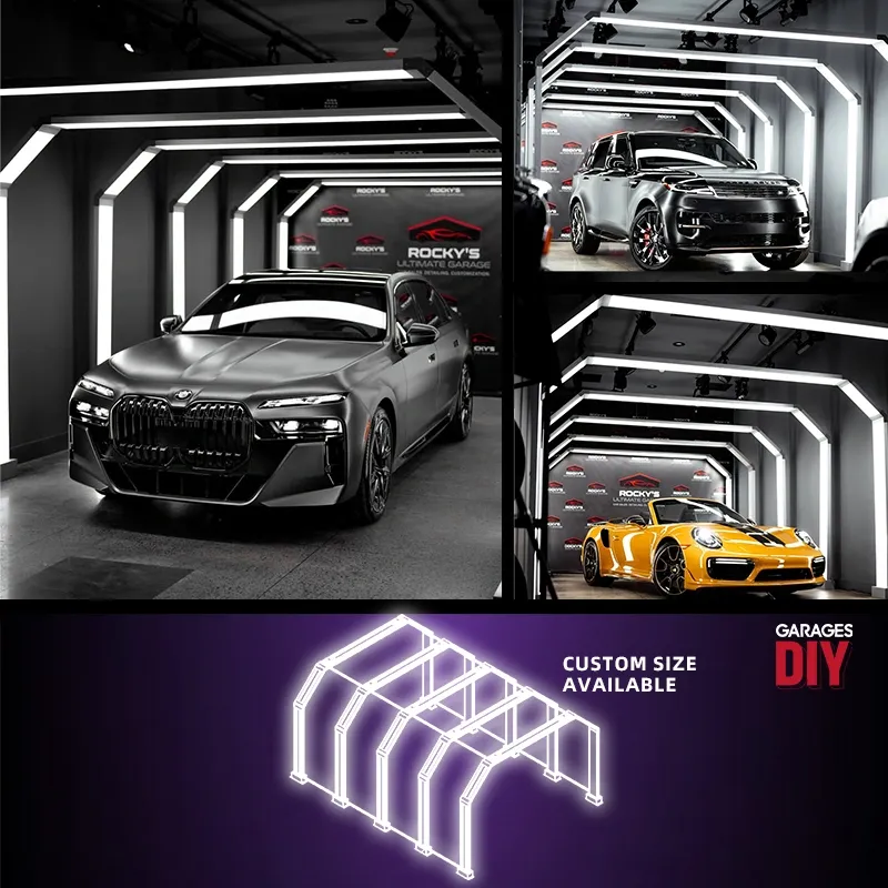 G06 Car Detailing LED Light Tunnel – 5 Section Design with 240mm Emitting Surface
