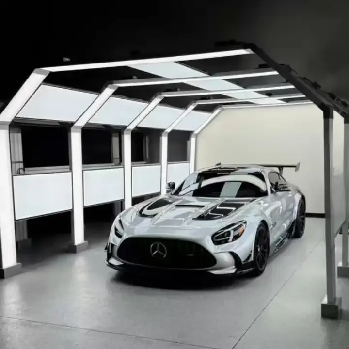 G07-X Car Detailing LED Light Tunnel – 5 Section Design with 240mm Emitting Surface and 20pieces Flat Panel Light