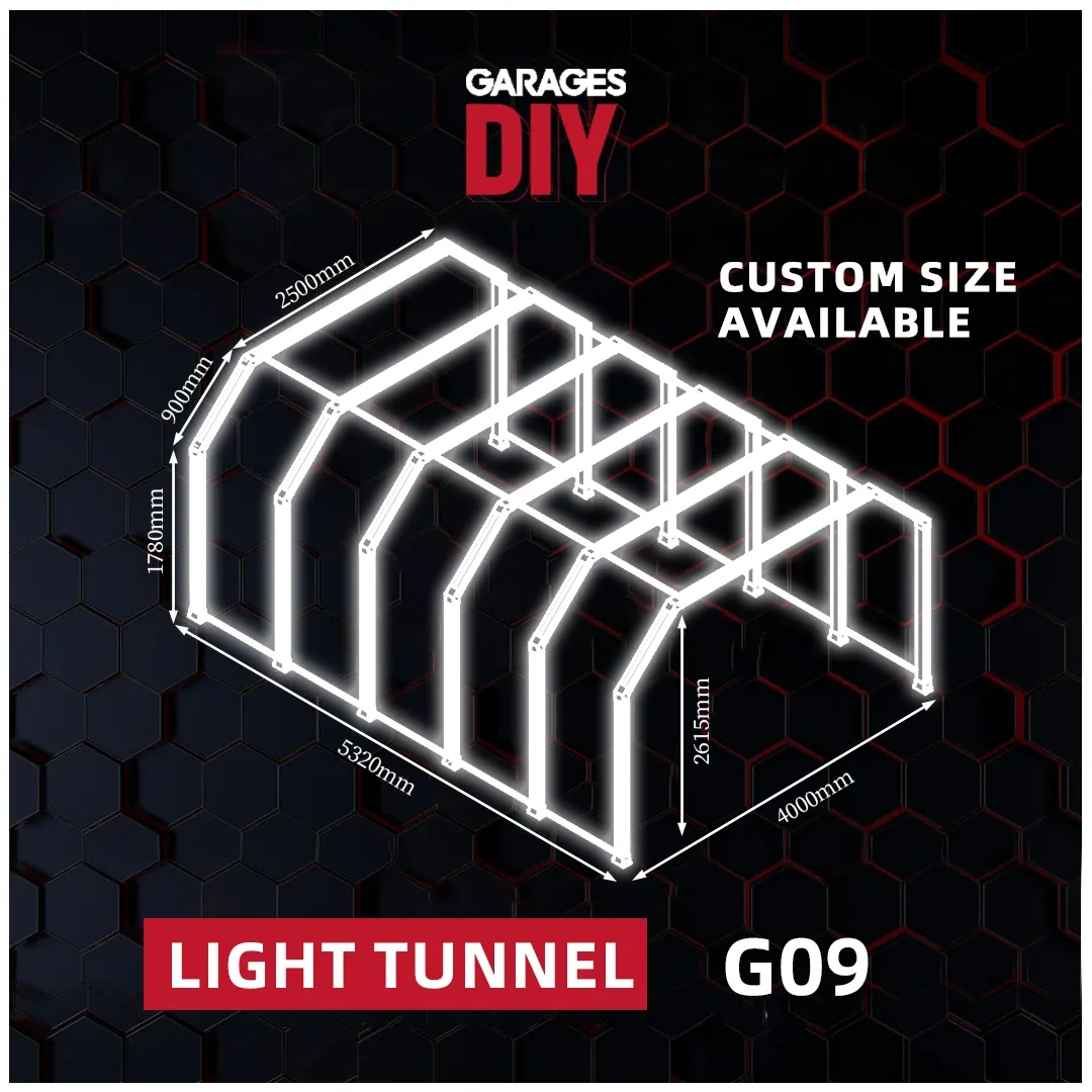G09 Car Detailing LED Light Tunnel – 6-Section Design with 100mm Emitting Surface