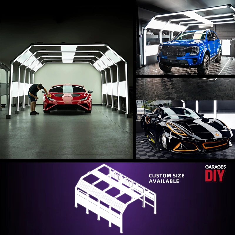 G15-X Car Detailing LED Light Tunnel – 5 Section Design with 100mm Emitting Surface and 20pieces Flat Panel Light