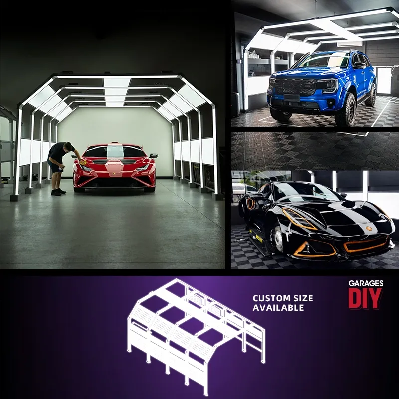 G15-X Car Detailing LED Light Tunnel – 5 Section Design with 100mm Emitting Surface and 20pieces Flat Panel Light