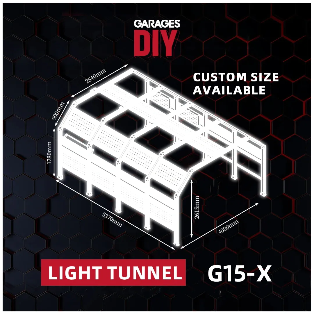 G15-X Car Detailing LED Light Tunnel – 5 Section Design with 100mm Emitting Surface and 20pieces Flat Panel Light