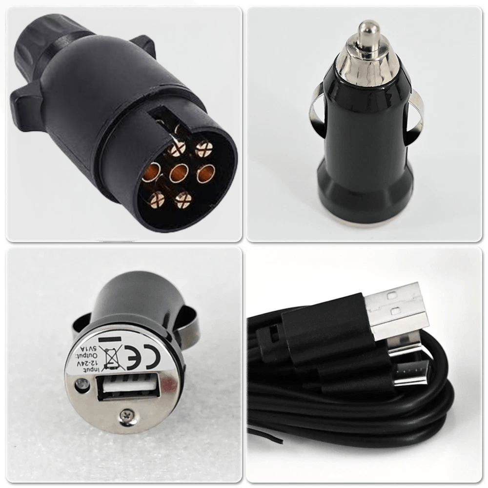 European version-Waterproof Rechargeable Magnetic Wireless Trailer TailLight-Kit 【Eu 7-Pin Transmitter】