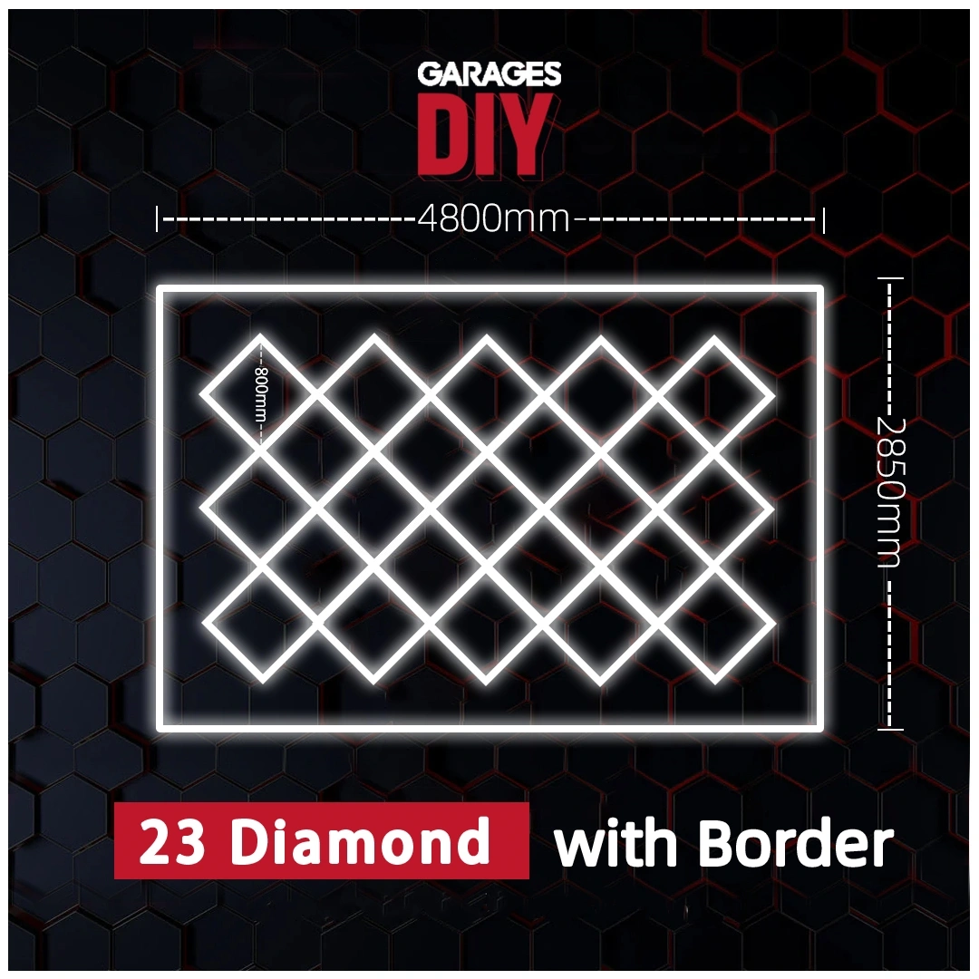 GaragesDIY hexagon LED light with low heat for martial arts studios