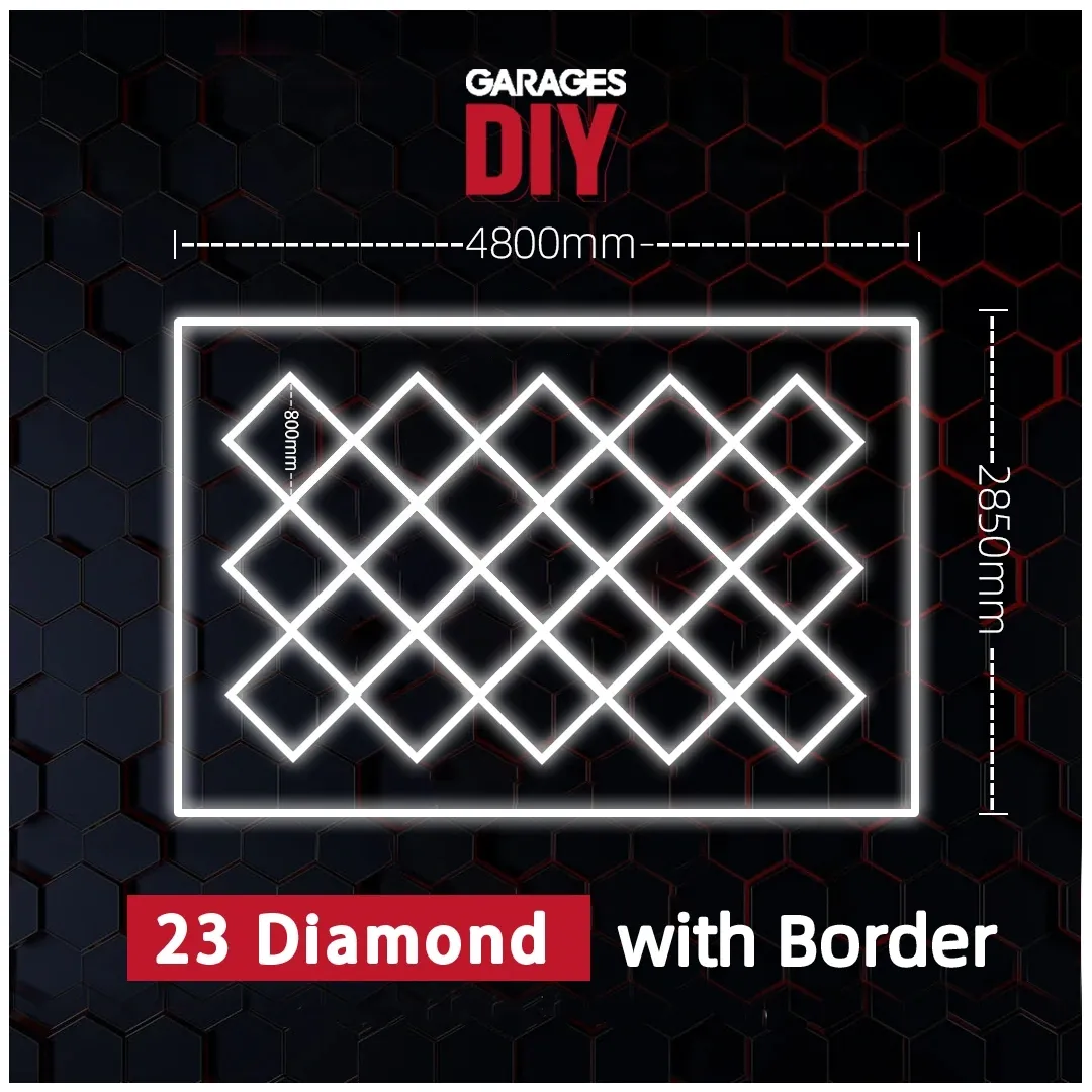 GaragesDIY hexagon LED light with low heat for martial arts studios