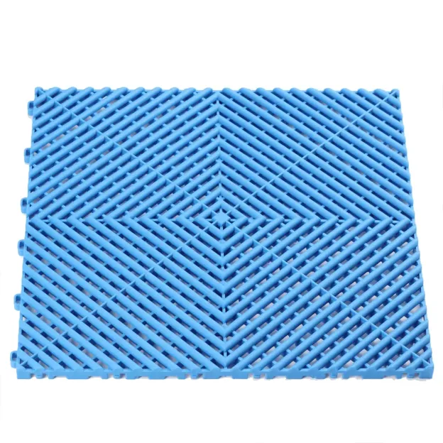 Blue PP material ventilated floor panel, eco-friendly, durable, strong load-bearing capacity, designed for efficient airflow and long-lasting use.