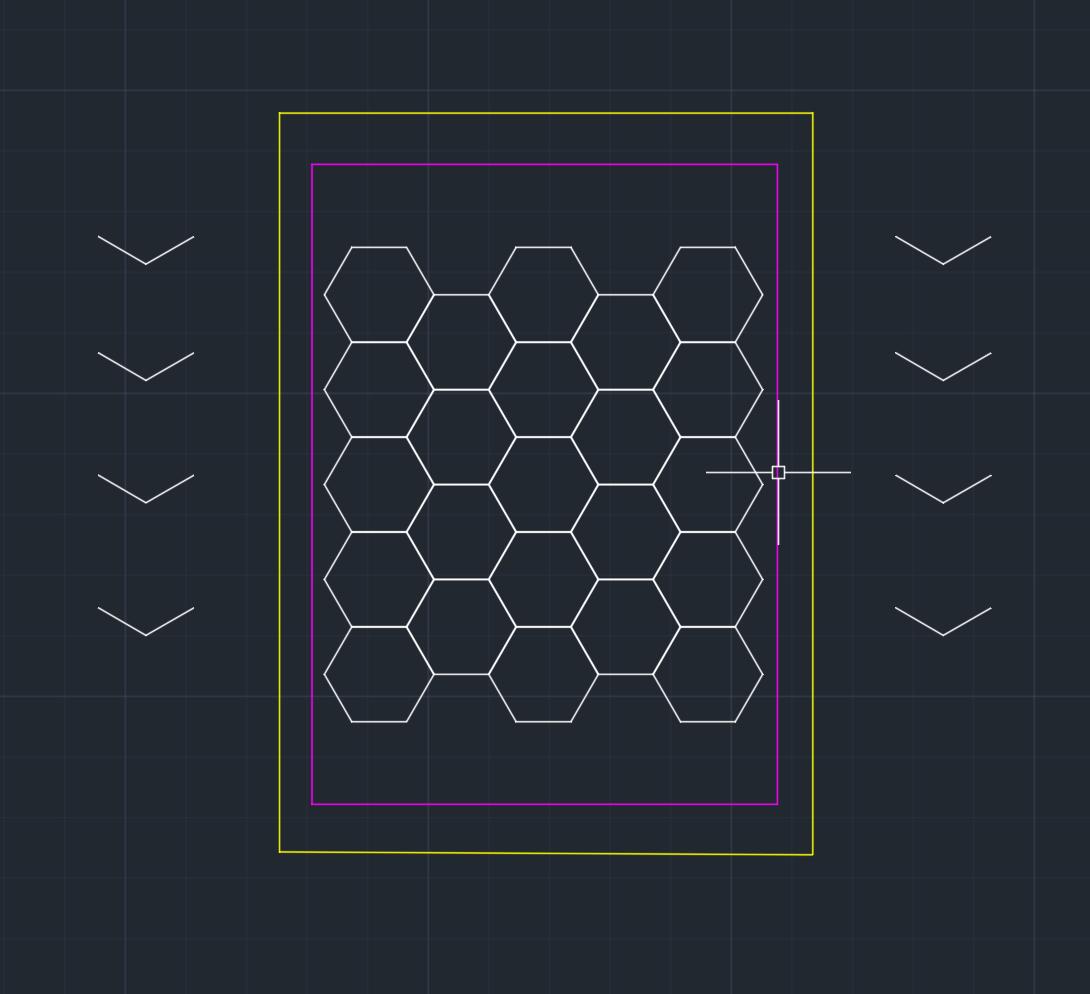 Customize Case,bigger hex dimmable 24Grid ,4.8m*6.6m pink border,8 V shape