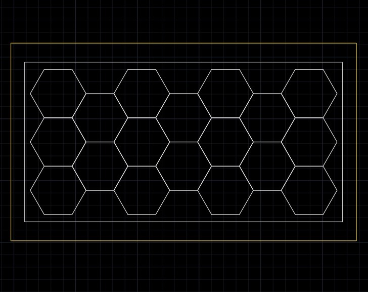 Customize Case,bigger hex 18Gird with border  2pin aluminum ，blackout series，border size：3.28*6.6m