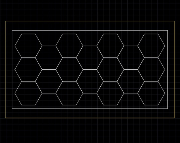 Customize Case,bigger hex 18Gird with border  2pin aluminum ，blackout series，border size：3.28*6.6m