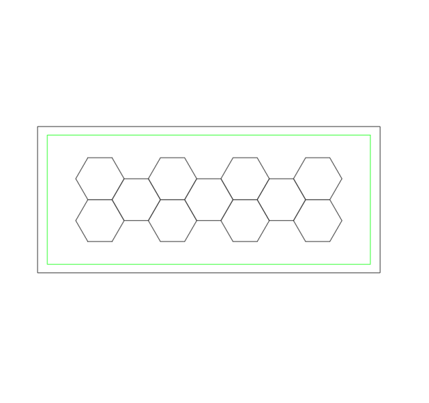 Customize Case，11GRID with Green border，3pin aluminum dimmable ，border size2.4*6m