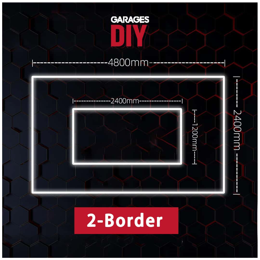 2 Border Hexagon Lighting【4800*2400mm/15.8*7.9ft】