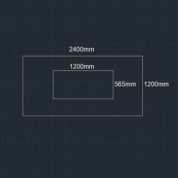 2 Rectangle Border LED Lighting【2400*1200mm/8*4ft】