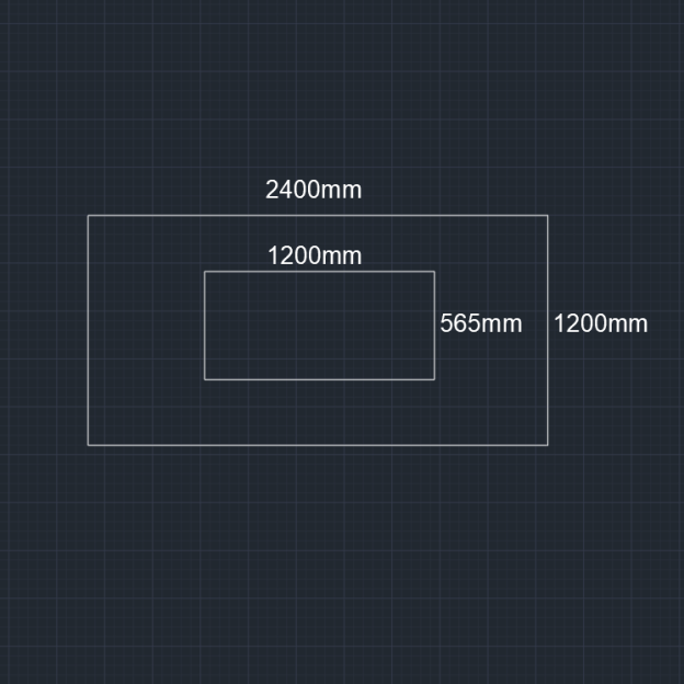 2 Rectangle Border LED Lighting【2400*1200mm/8*4ft】