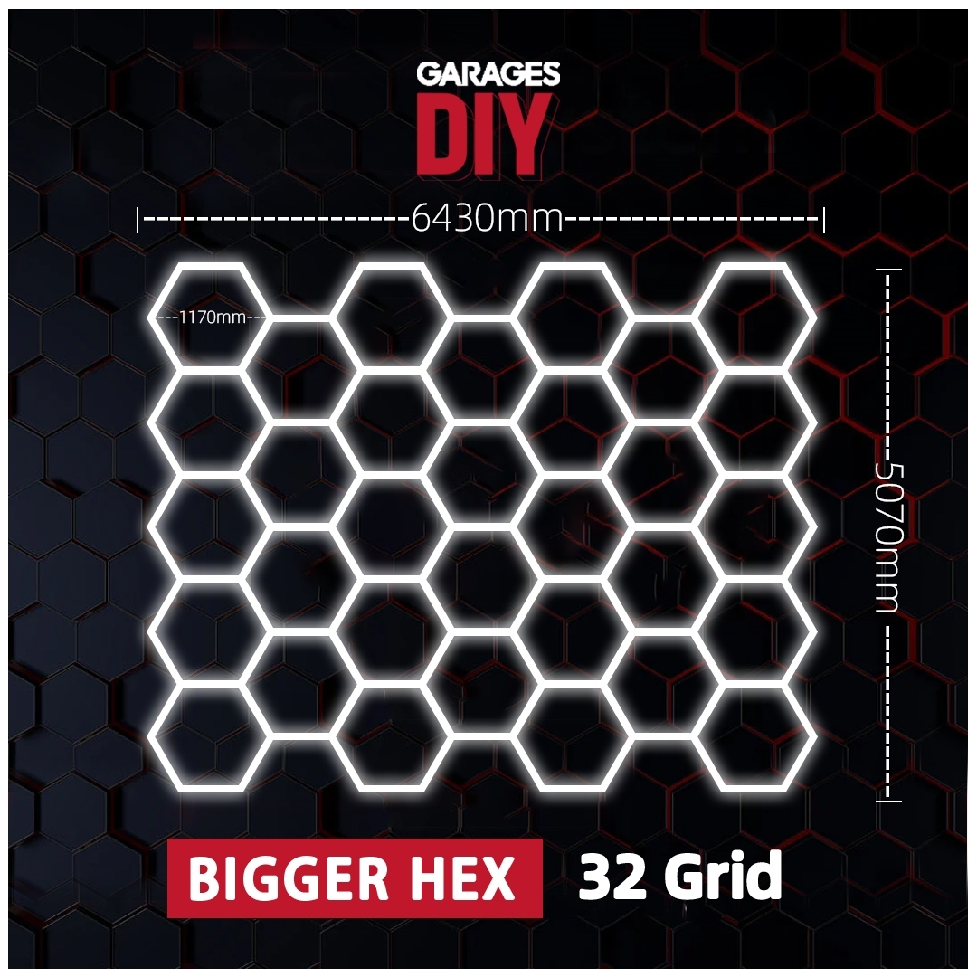 【Bigger Hex】32Grid Hexagon Lighting【6430*5070mm/21.1*16.65ft】