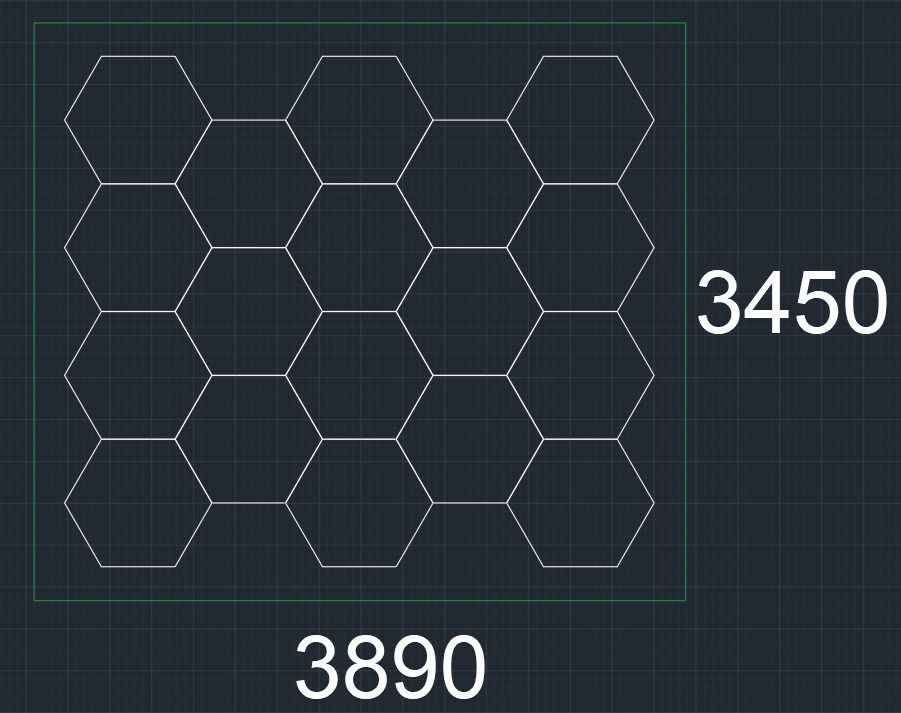 4*2Grid dimmable,18Grid with green border （inside hex dimmable）.1 x 4 COB light LED