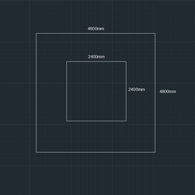 2 Square Border LED Lighting【4800*4800mm/16*16ft】