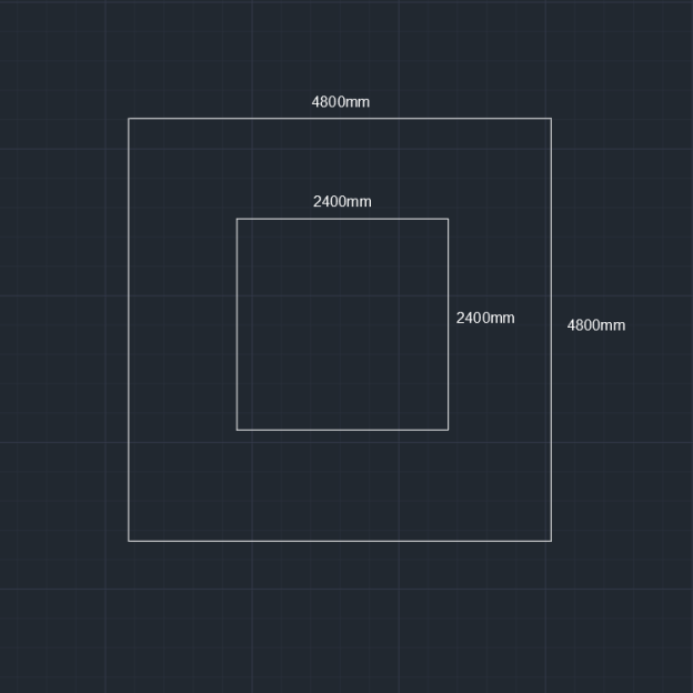 2 Square Border LED Lighting【4800*4800mm/16*16ft】