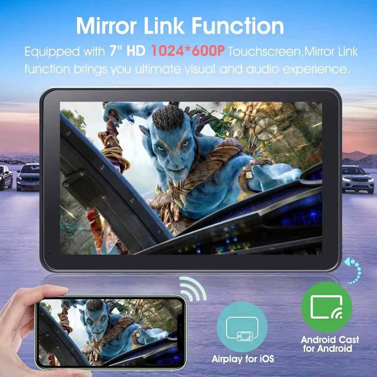 GARAGESDIY-2025 Portable Wireless Carplay Car Stereo, 7" HD Touchscreen for Car with Apple CarPlay & Android Auto 